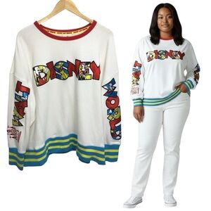 Walt Disney World Mickey & Friends Colorful Sweatshirt - Women’s 2X